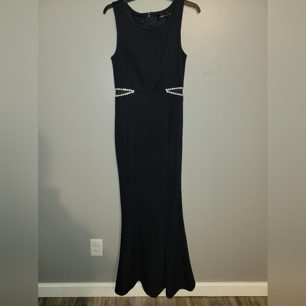 Elegant Dark Blue Mermaid Prom Dress